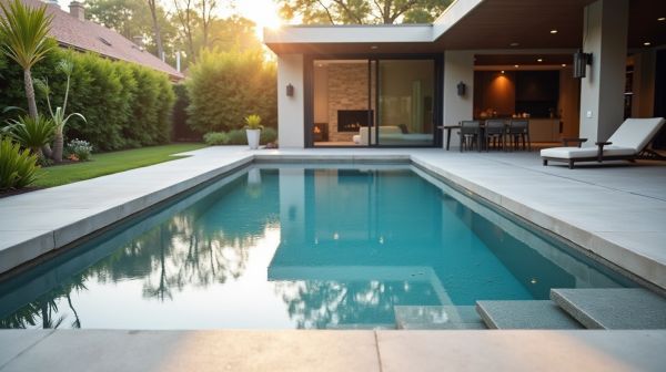 Construire une piscine en béton sans liner est économique et durable