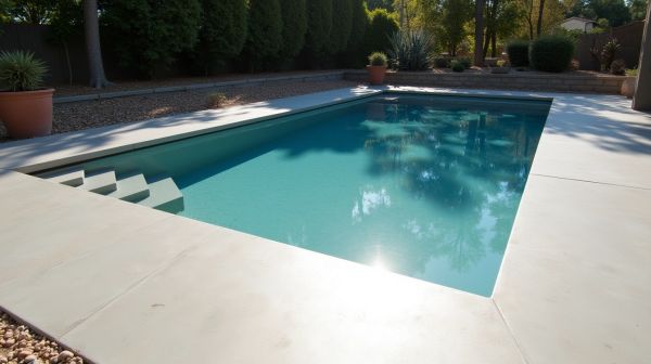 Construire une piscine en béton sans liner est économique et durable